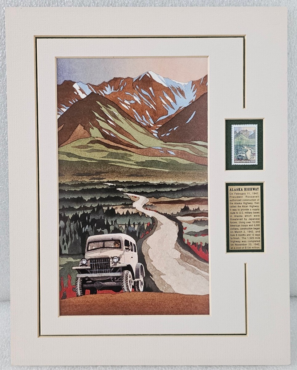 Byron Birdsall Alaska Highway Art Print Giclee Post Stamp 1992