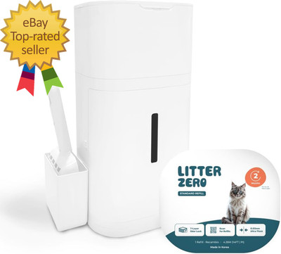 Premium Cat Litter Disposal System White Smart Waste Management Bin