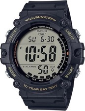 CASIO AE-1500WHX-1AV Digital Watch Black Resin Gray LCD 100M Men Quartz
