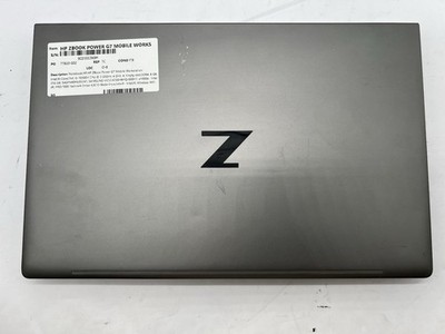 HP ZBook Power G7, i5-10300H, 2.50GHz, 8GB RAM, 256GB NVMe-No OS/Charger