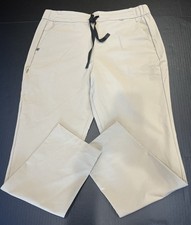 FIGS PRO Scrub Pants Mens Large Khaki Nylon Stretch Drawstring Waist