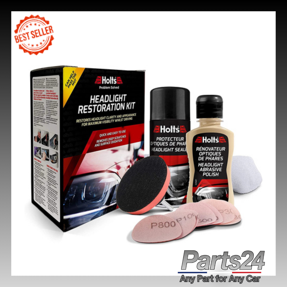 Holts HREP0031A Headlight Restoration Kit Restore Clarity in Cloudy Yellowing &