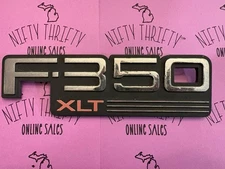 FORD F-350 F350 XLT TRUCK FRONT FENDER BADGE NAMEPLATE EMBLEM 92-97 F2TB-16B114-