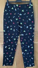 Warehouse Black Floral Trousers 10 BNWT