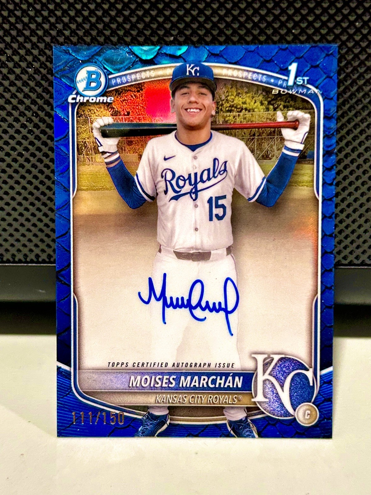 2025 Bowman Chrome Moises Marchan 1st Bowman Auto BLUE REPTILIAN /150 COLOR 👀🔥