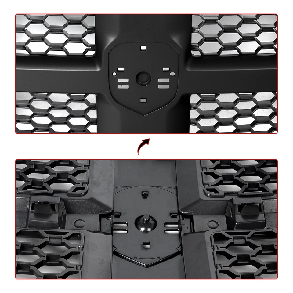 Matte Black Grill Front Bumper Grille For Dodge Ram 1500/1500 Classic 2013-2021 Foto 4 de 4