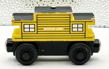Sodor Line Caboose Wooden Train Car Yellow Black Brio Compatible Thomas  Frien  