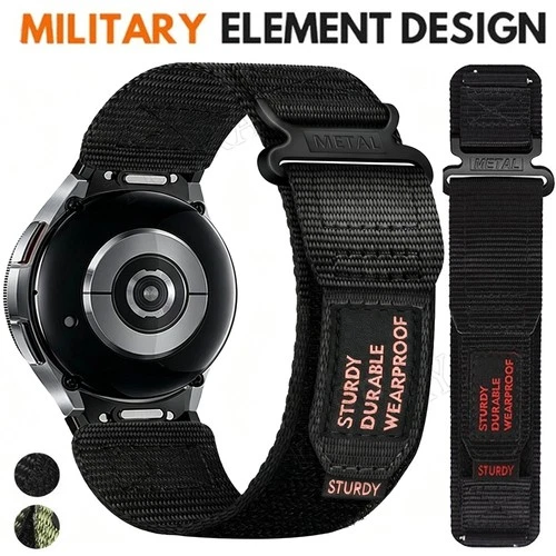 Nylon Strap Band For Samsung Galaxy Watch 7 6 5 4 40/44mm 5 Pro 45mm 6 4 Classic