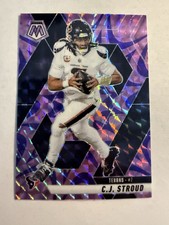 2025 Panini Mosaic #71 CJ Stroud Purple Reactive Prizm Houston Texans