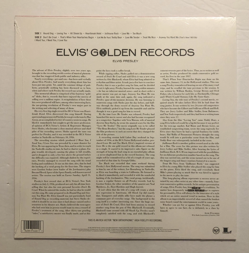 Elvis Presley - Golden Records - LP Walmart Exclusive Gold Vinyl Album SEALED - Image 2 of 4
