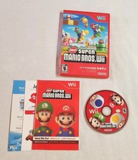 New Super Mario Bros Wii Complete w/ Manual, Tested, Works!