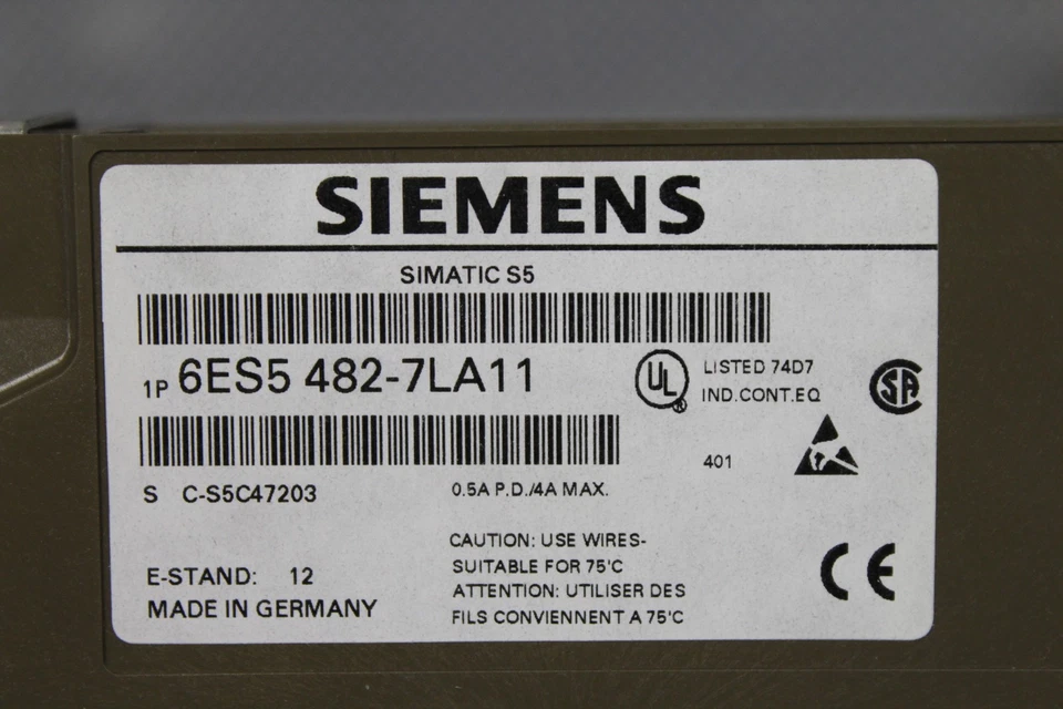 Siemens 6ES5 482-7LA11 Input/Output Module 6ES5482-7LA11 E-Stand:12 Unused - Bild 2 von 4