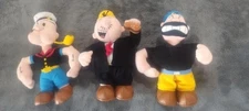 Popeye And Friends Plush Doll 8” by Stuffins 1999 Brutus Wimpy Popeye