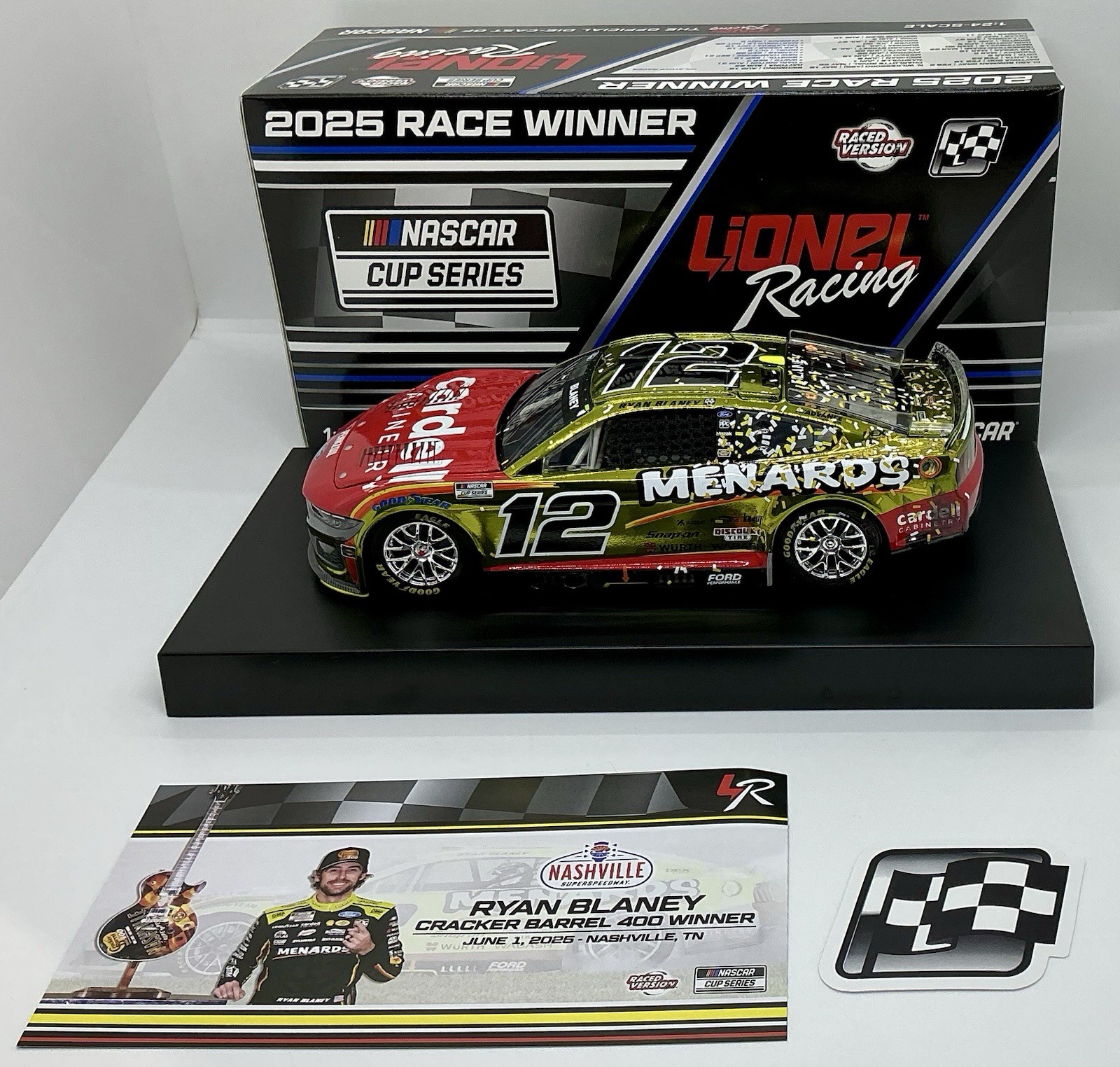 2025 1/24 #12 Ryan Blaney Menards/Cardell Nashville Win CC - Mustang 1 of 60