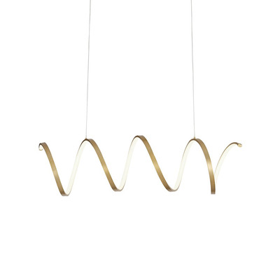 Kuzco Synergy 42'' LED Linear Pendant, Antique Brass/Frost Diffuser - LP93742-AN