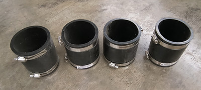 (Lot of 4) FC-33 Fernco Type 3'' x 3'' Flexible Rubber Coupling Type A Plumbing