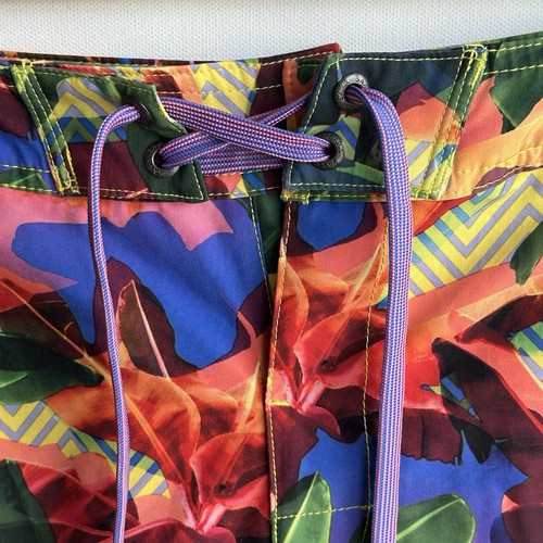 Saxx Men's 34x7 Betawave 2N1 Boardie 17” Shorts Ballpark Pouch Tropical EUC $80 - Picture 3 of 7