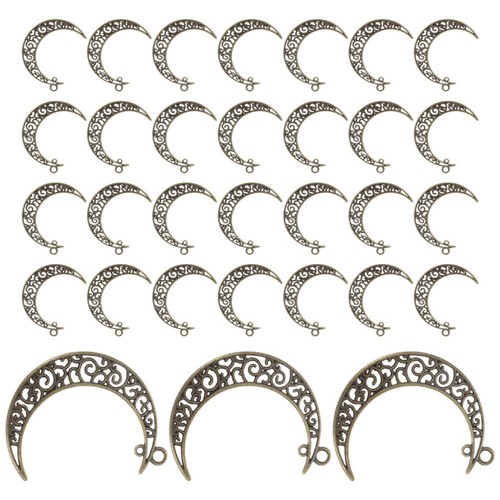 Lot De 3 Pendentifs Anciens En Alliage Gris Toled, Forme Ronde, 37g - Occasion