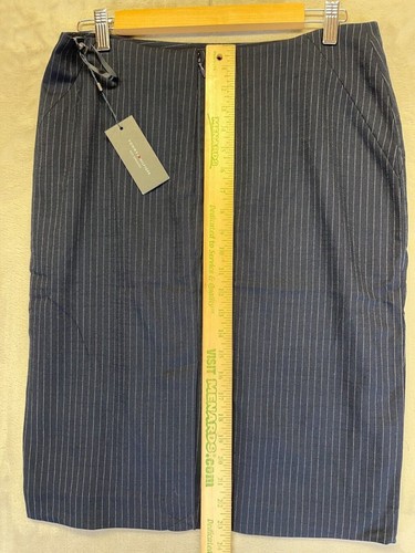 Tommy Hilfiger Straight & Pencil Skirt Women's Size 8 Blue Striped Back Zip - Picture 3 of 5