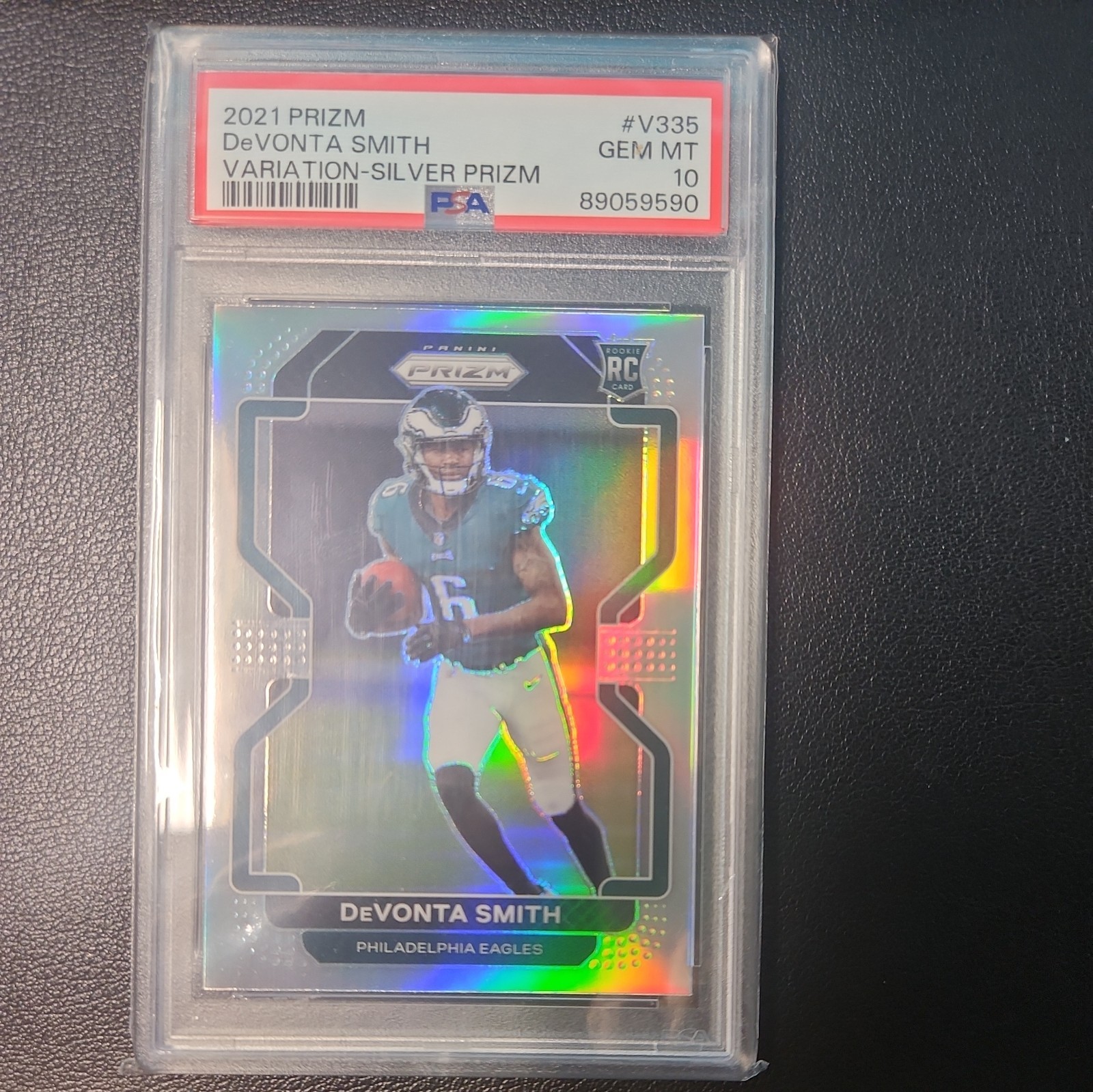 2021 Panini Prizm DeVonta Smith #335 Silver Prizm PSA 10