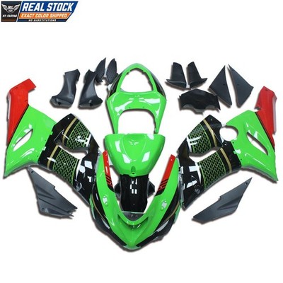 FK Injection Green Black Fairing Fit for Kawasaki NINJA 2005-2006 ZX6R 636 k052