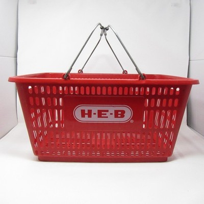 HEB Grocery Store Shopping Basket H-E-B Texas Authentic Full Size 14x20x10  Used