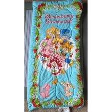 Vintage 1980s Strawberry Shortcake Sleeping Bag Blue VERY RARE Friends Pets
