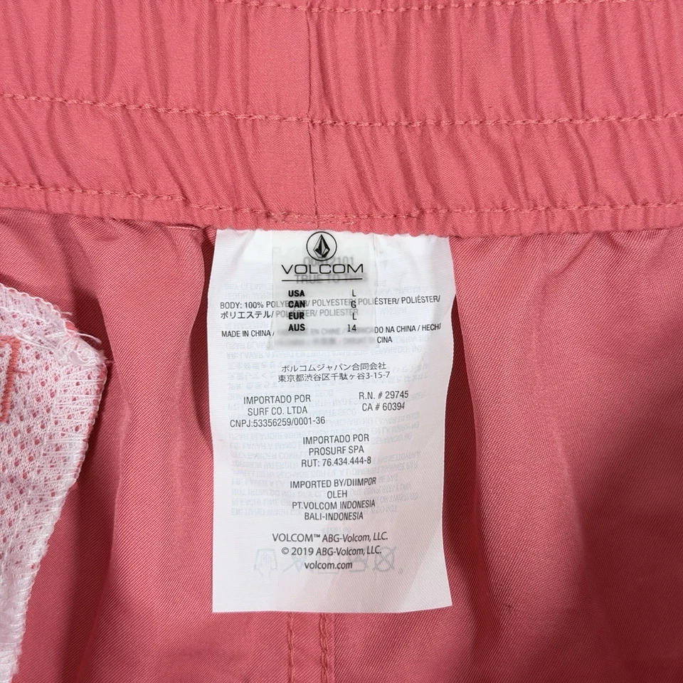 Volcom Activewear Board Shorts Women's Size Large (Actual 34"x2.25") Coral Pink - Image 3 of 4