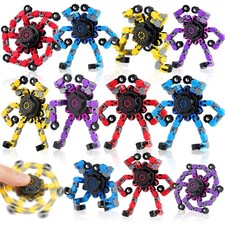 12 Pcs Transformable Fidget Spinners for Kids Adults 24 Count 12colors Fgylyox