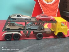 VINTAGE PORSCHE TRUCK AUTO CARRIER PUMA POLGAL TRANSPORTER TOY POLAND ZABAWKA