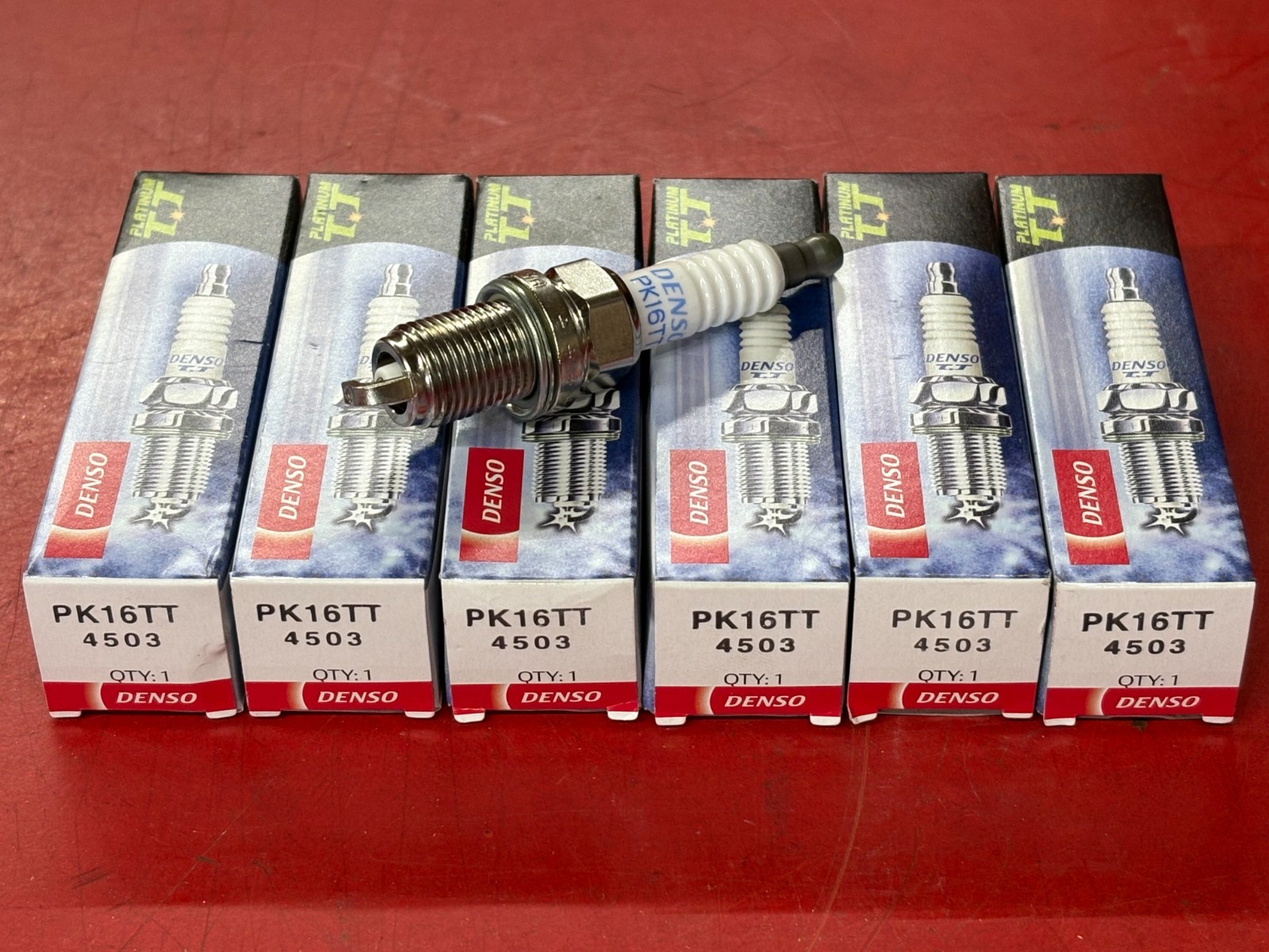 LOT OF 6 DENSO 4503 PLATINUM TT PK16TT SPARK PLUGS FOR 92-04 HONDA ACCORD