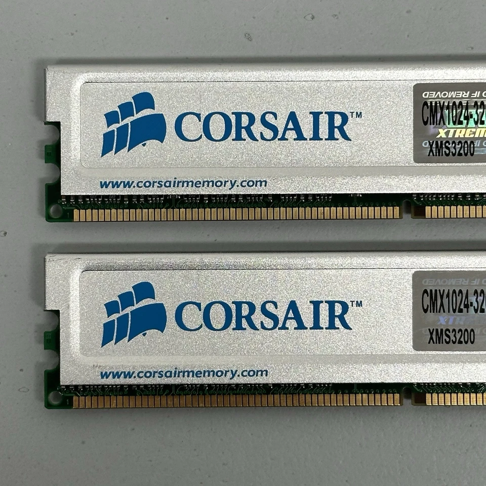 2x 1GB PC3200 DDR-400 CORSAIR XMS CMX1024-3200PT XMS3200 v6.1 Memory STICK DDR1 - Image 2 of 4