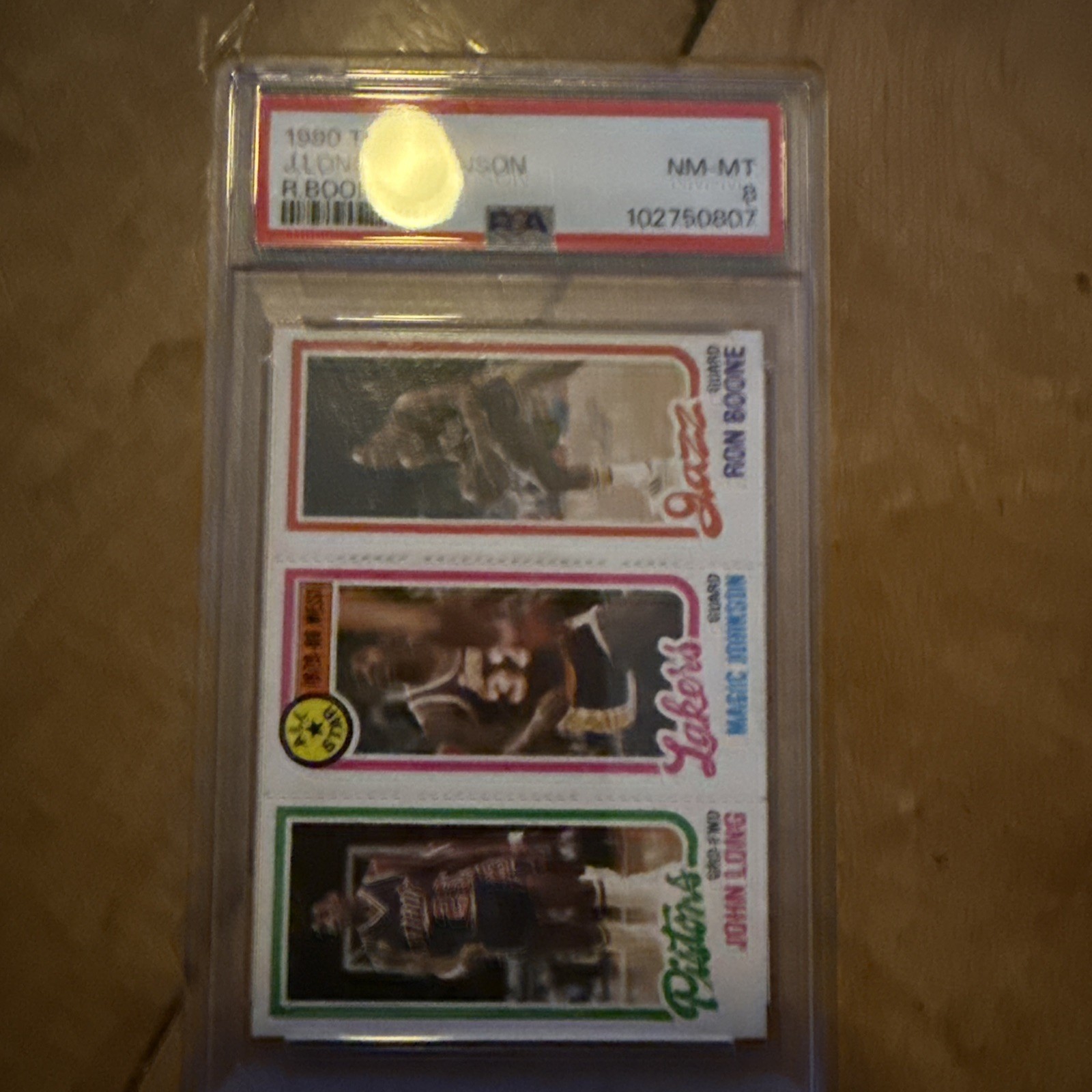 1980 Topps Magic Johnson / John Long / Ron Boone PSA 8 Rookie Hall Of Fame