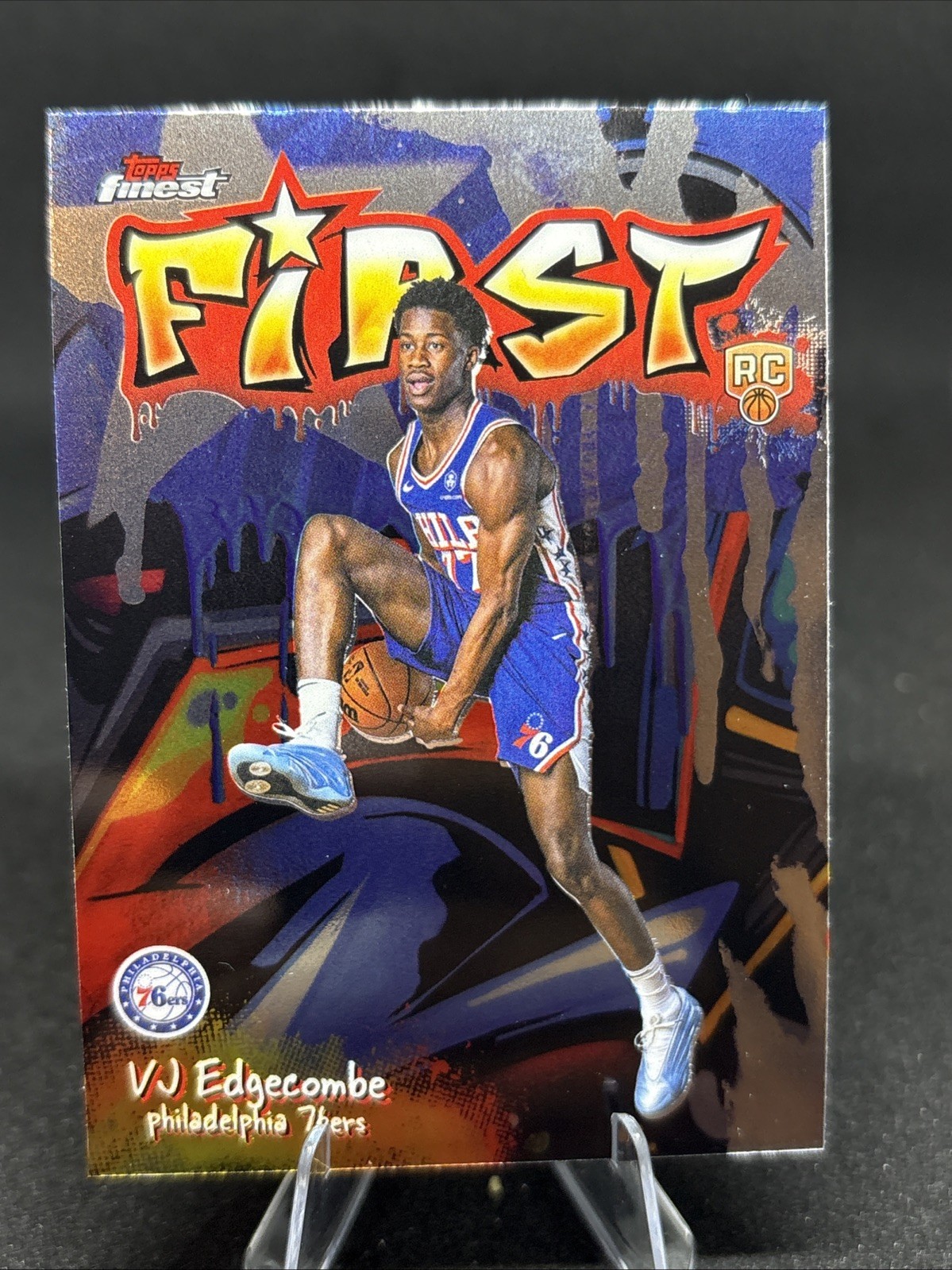 2025-26 Topps Finest VJ Edgecombe First #F-3 RC Philadelphia 76ers Rookie