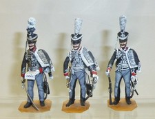 3 Zinnfiguren Preussen Kavallerie Husaren Napoleon 54mm bemalt
