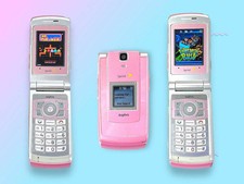 Vintage Y2K Pink Sanyo Camera Flip Cell Phone. Rare.Works 