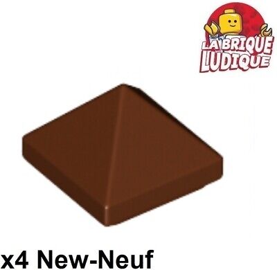 LEGO 4x Slope Brick 45° 1x1 Pyramid Quad Convex Brown / Rd Brown 22388 New  | eBay