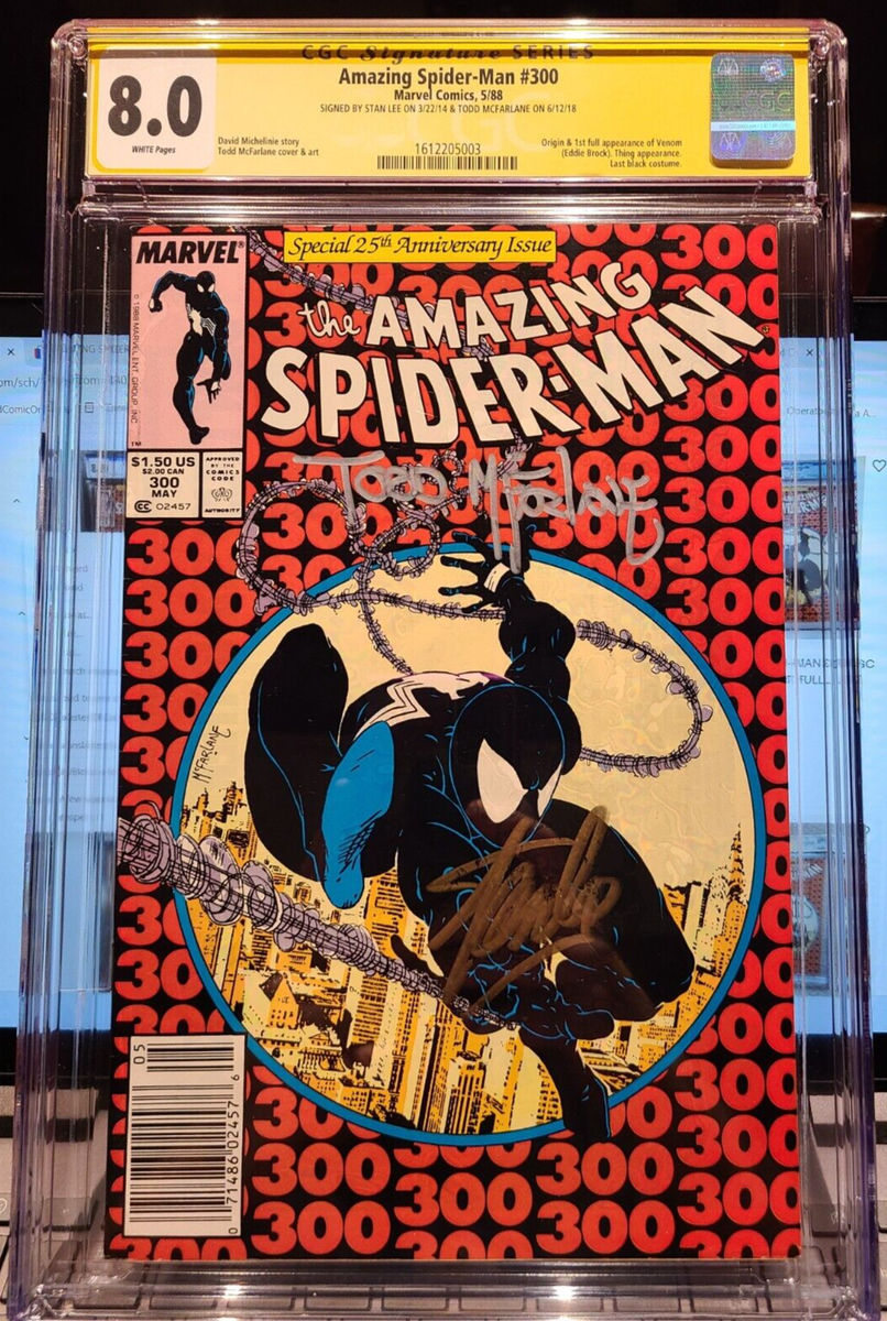 Amazing Spider-Man 300 CGC 8.0 WP Stan Lee & Todd McFarlane 1st