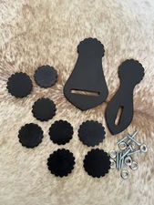 BLACK Leather Western Saddle Repait Kit With Hardware NEW Horse Tack
