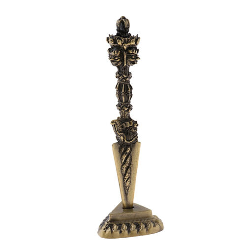 Copper Handcrafted Dorje Phurba Tibetan Buddhist Ritual Mahakala Dagger & Am - Picture 5 of 24