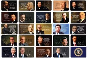 Beautiful Designed Full Rich Colored US Presidents Motivational Quote Cards