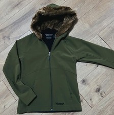 Marmot Women's Size Small Olive Green Hooded Scuba Style Jacket