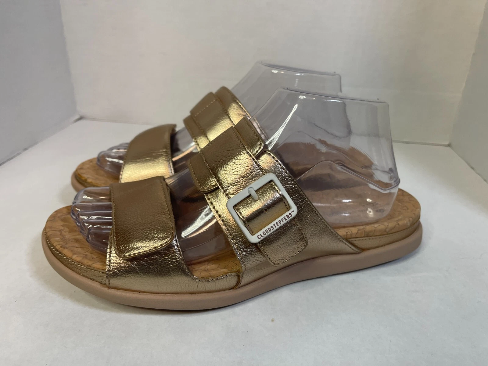 Sandali Cloudsteppers By Clarks taglia 9 Step June Tide oro rosa diapositive da donna