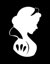 Snow White Princess - White Vinyl Decal Car Truck Windows laptop notebook