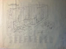 Vintage Box Car Chart Parts Locator Rolled 24" x 34" A.A.R. Standard Design