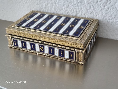 Caja de cigarrillos Continental de plata de ley esmaltada - Imagen 2 de 10
