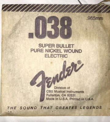 Fender .038 Electric Guitar String Studio Bass 34'' Scale Pure Nickle Round Wound