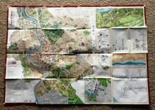 Nice! Large Rome Travel Map 26.5" x 19" Roma Travel Metro Main Attractions