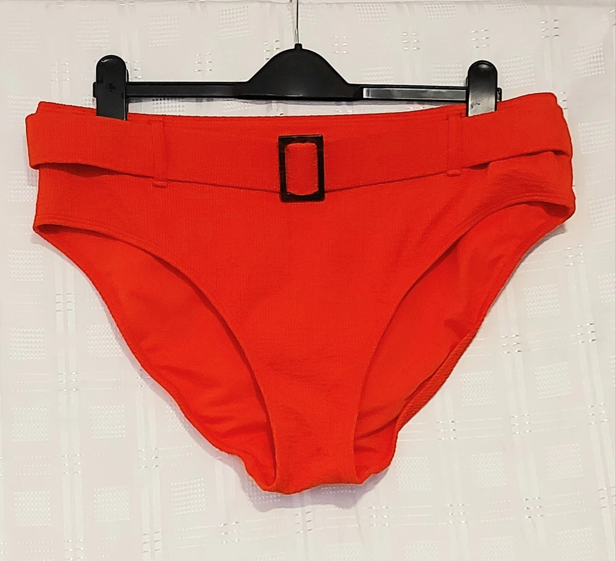Belted high waisted bikini bottoms discount