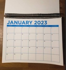 2026 Premade 8.5x11 Unaltered Landscape Blank Scrapbook Calendar - Colorful